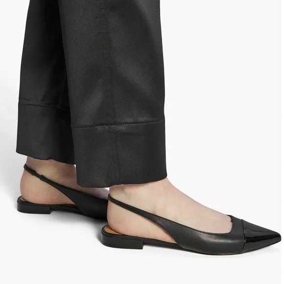 Aldo Black Fleure Slingback Pointed Cap Toe Flats for Women - Picture 2 of 5